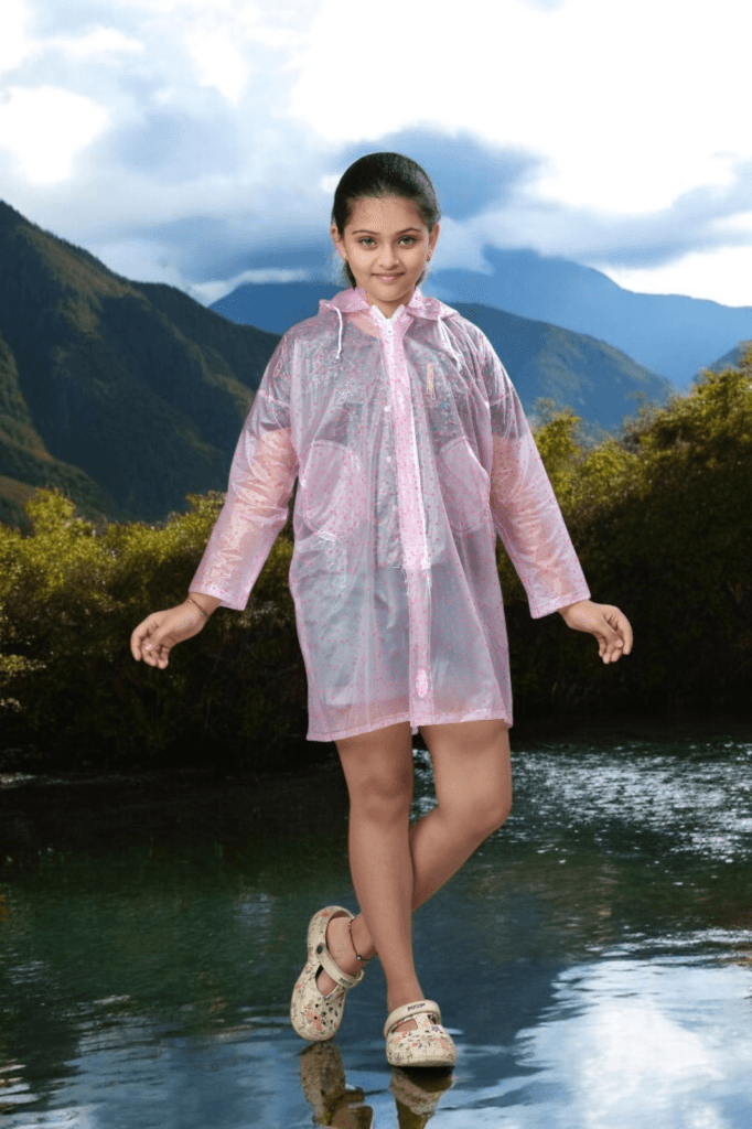 Tuff Rainwear Noori Star Design Raincoat for Girls