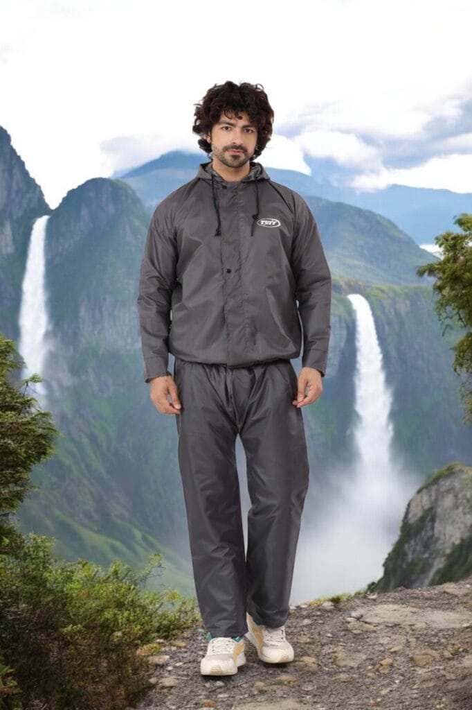 Men's reversible raincoat by Tuff Rainwear