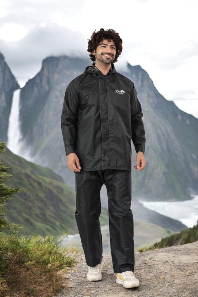 Men's reversible raincoat by Tuff Rainwear