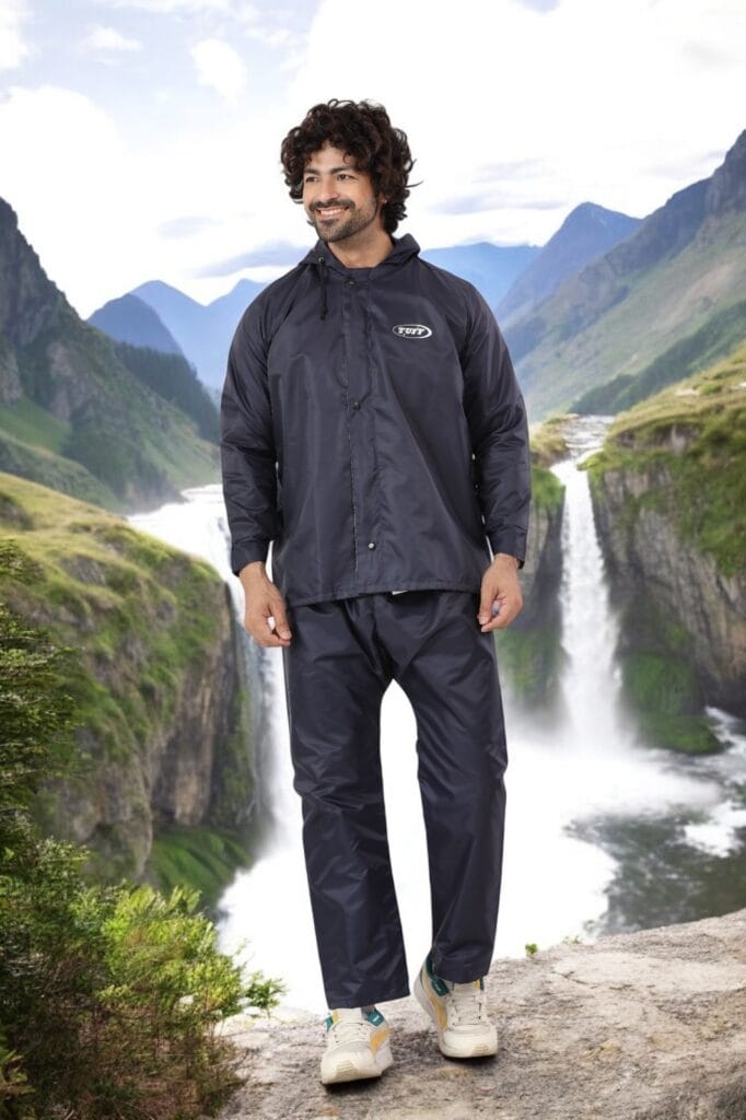 Men's reversible raincoat by Tuff Rainwear