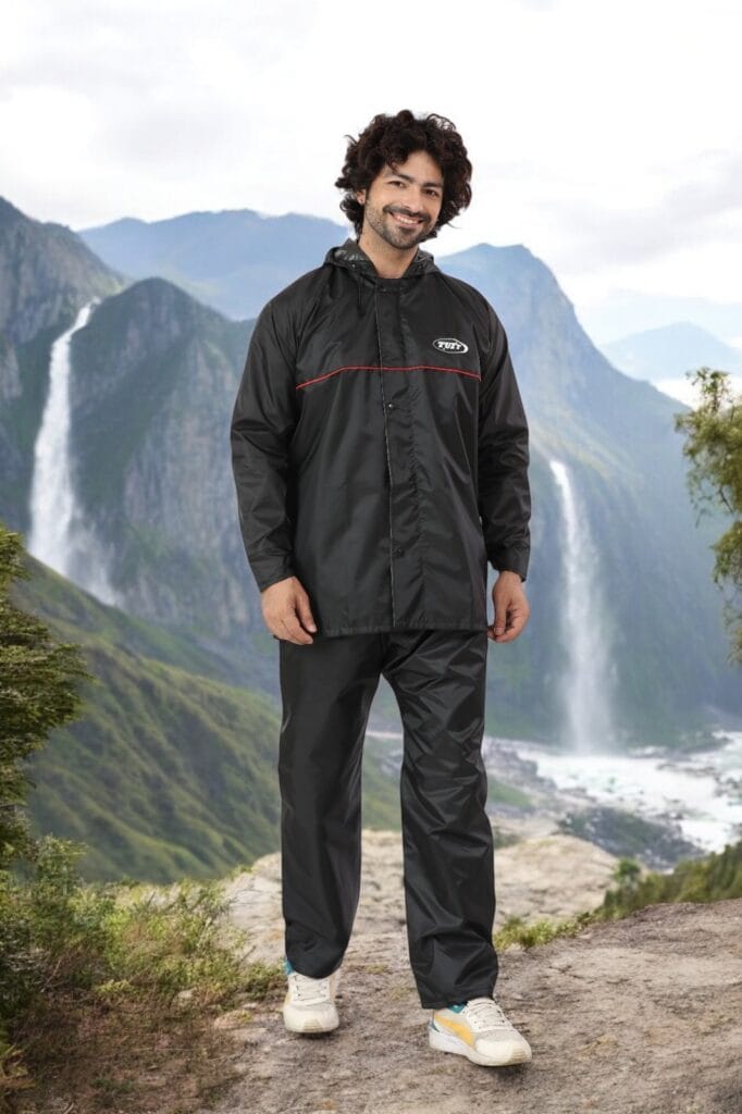 Men's reversible raincoat by Tuff Rainwear