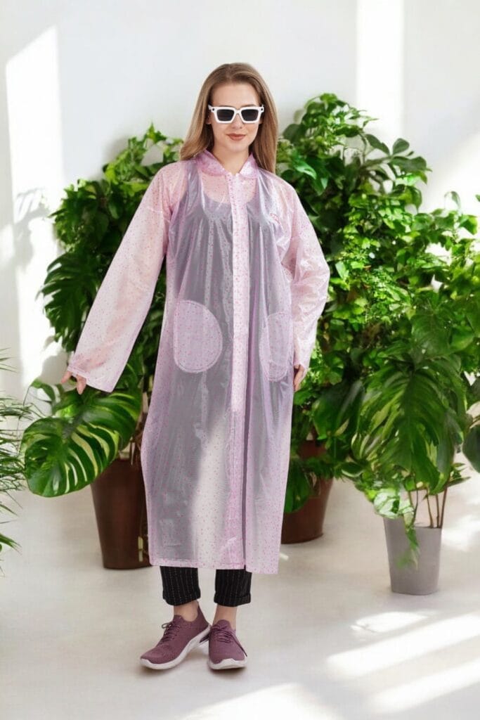 Tuff Rainwear Noori Star Printed PVC Raincoat for Women