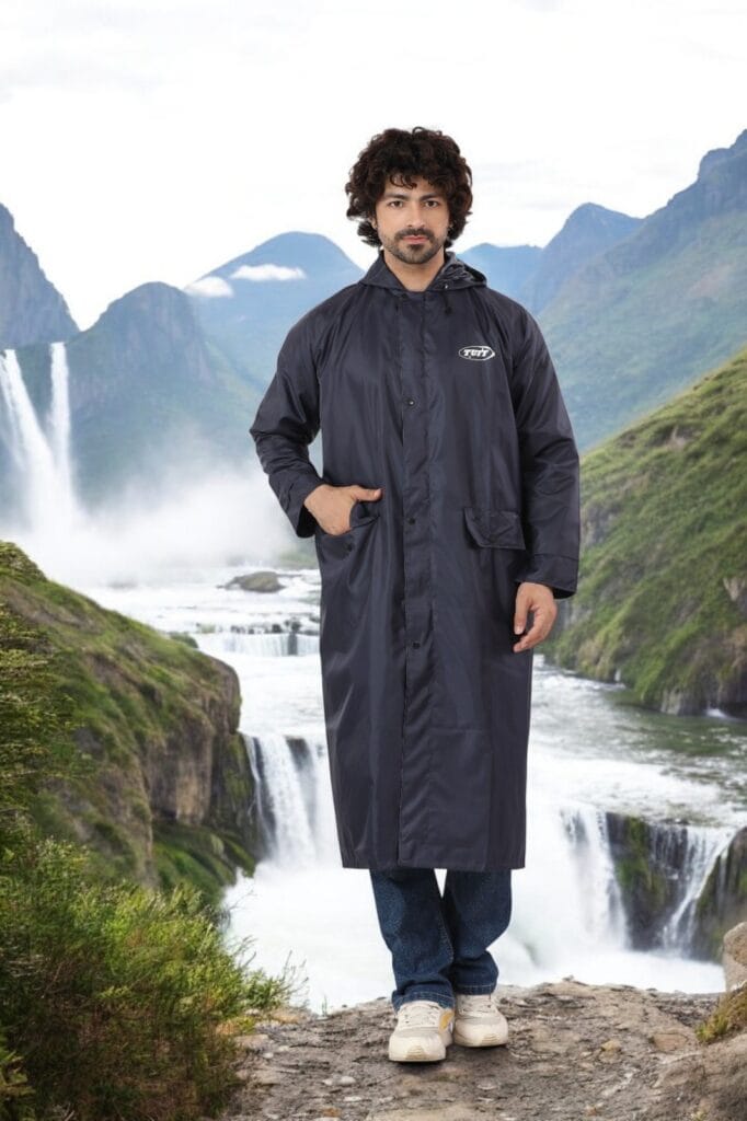 Men's reversible raincoat by Tuff Rainwear