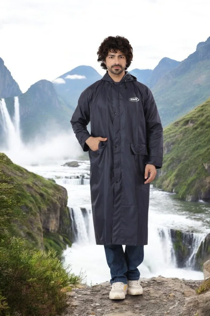 Men's reversible raincoat by Tuff Rainwear
